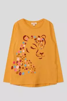 Хлопковый лонгслив с принтом DPAM