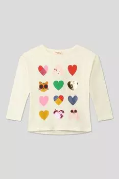 Хлопковый лонгслив с принтом DPAM