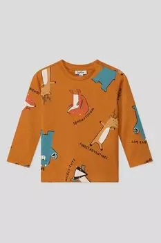 Хлопковый лонгслив с принтом Fagottino