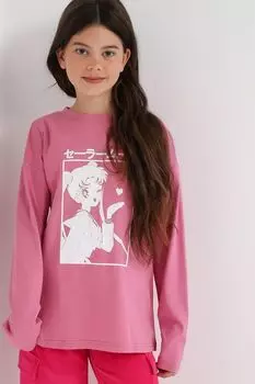 Хлопковый лонгслив с принтом GIOCO