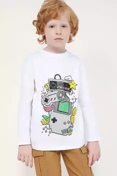 Хлопковый лонгслив с принтом GIOCO