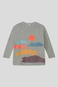 Хлопковый лонгслив с принтом GIOCO