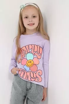 Хлопковый лонгслив с принтом GIOCO