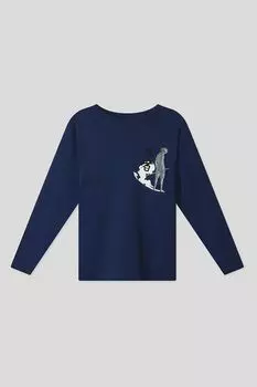 Хлопковый лонгслив с принтом GIOCO