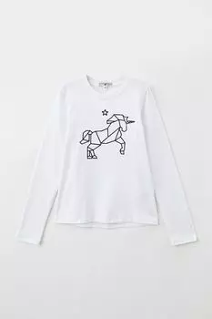 Хлопковый лонгслив с принтом Junior Republic