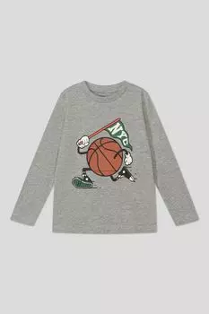 Хлопковый лонгслив с принтом OVS