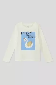 Хлопковый лонгслив с принтом OVS