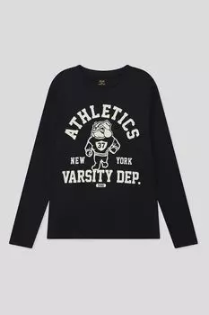 Хлопковый лонгслив с принтом OVS