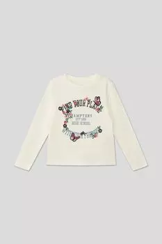 Хлопковый лонгслив с принтом OVS