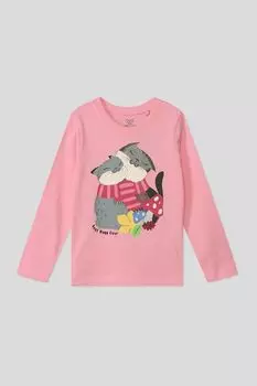 Хлопковый лонгслив с принтом OVS