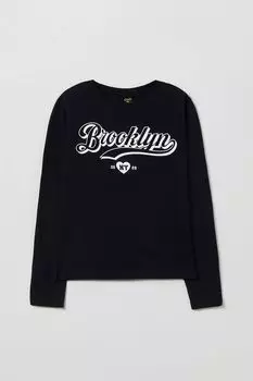 Хлопковый лонгслив с принтом OVS