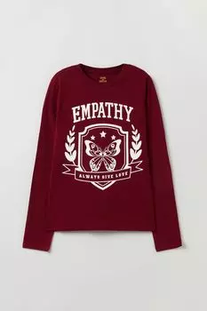 Хлопковый лонгслив с принтом OVS