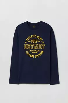 Хлопковый лонгслив с принтом OVS