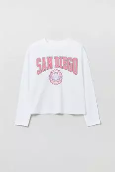 Хлопковый лонгслив с принтом OVS