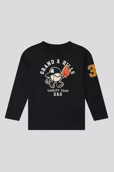 Хлопковый лонгслив с принтом OVS