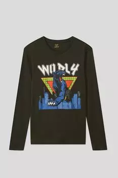 Хлопковый лонгслив с принтом OVS