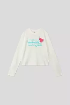 Хлопковый лонгслив с принтом OVS