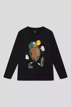 Хлопковый лонгслив с принтом OVS