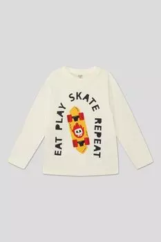 Хлопковый лонгслив с принтом OVS