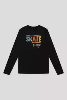 Хлопковый лонгслив с принтом OVS