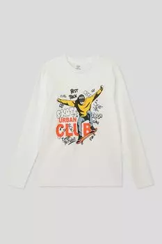 Хлопковый лонгслив с принтом OVS