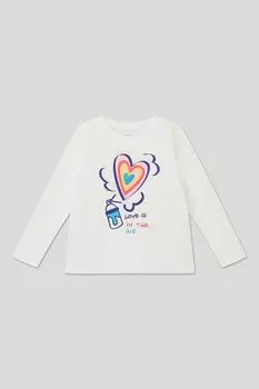 Хлопковый лонгслив с принтом OVS