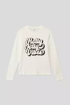 Хлопковый лонгслив с принтом OVS