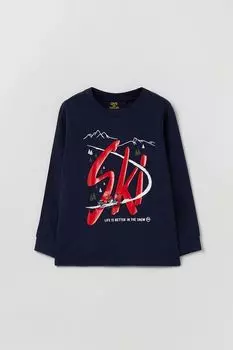 Хлопковый лонгслив с принтом OVS