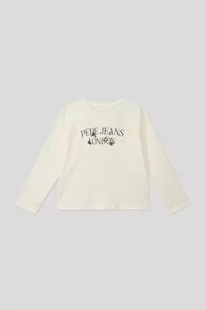 Хлопковый лонгслив с принтом PEPE JEANS