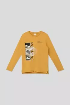 Хлопковый лонгслив с принтом s.Oliver