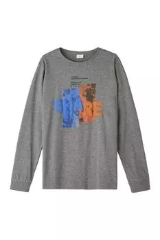 Хлопковый лонгслив с принтом s.Oliver