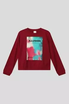 Хлопковый лонгслив с принтом s.Oliver