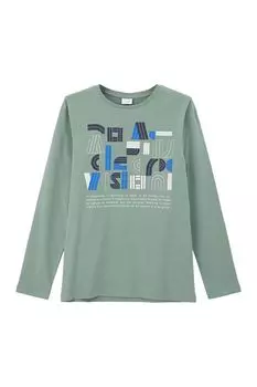 Хлопковый лонгслив с принтом s.Oliver