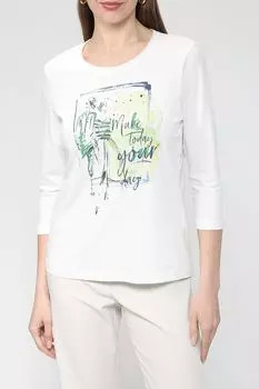Хлопковый лонгслив с ярким принтом Bianca