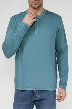 Хлопковый лонгслив с воротником на пуговицах OVS