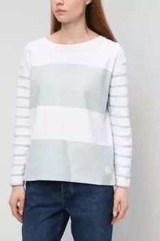 Хлопковый лонгслив стиле колорблок Comma Casual Identity