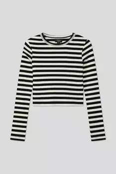 Хлопковый лонгслив в полоску OVS