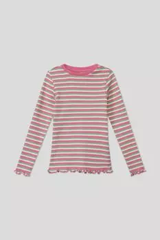 Хлопковый лонгслив в полоску OVS