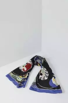 Хлопковый палантин с принтом Moschino