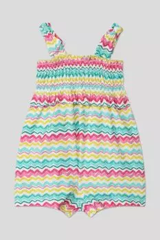 Хлопковый песочник на лямках с принтом Mayoral