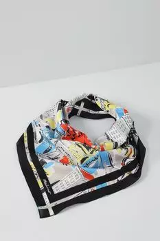 Хлопковый платок с принтом Moschino