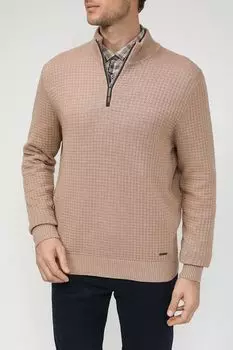 Хлопковый пуловер с воротником на молнии Bugatti