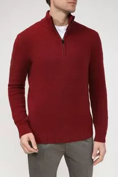 Хлопковый пуловер с воротником на молнии Cinque