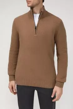 Хлопковый пуловер с воротником на молнии Cinque