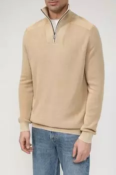 Хлопковый пуловер с воротником на молнии Esprit Casual