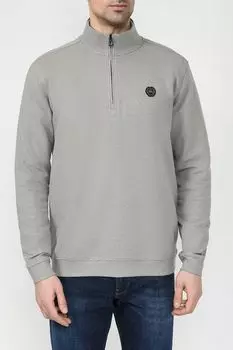 Хлопковый пуловер с воротником на молнии LERROS