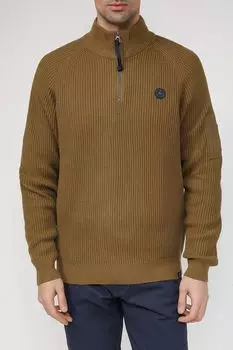 Хлопковый пуловер с воротником на молнии LERROS