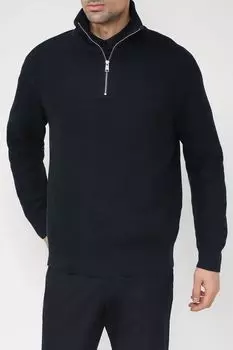 Хлопковый пуловер с воротником на молнии Marc O'Polo