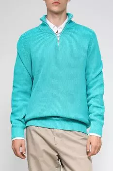 Хлопковый пуловер с воротником на молнии MARCO DI RADI