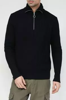 Хлопковый пуловер с воротником на молнии Strellson